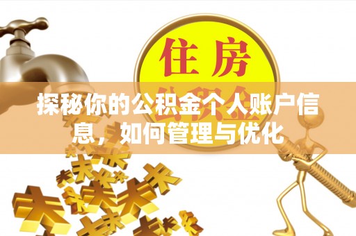 富里探秘你的公积金个人账户信息，如何管理与优化
