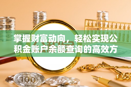 富里掌握财富动向，轻松实现公积金账户余额查询的高效方式
