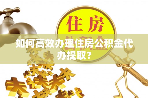 富里如何高效办理住房公积金代办提取？